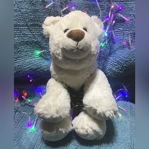 Build A Bear BAB ARCTIC Winter White Silver SPARKLE SNOWFLAKE POLAR Bear 12-13”